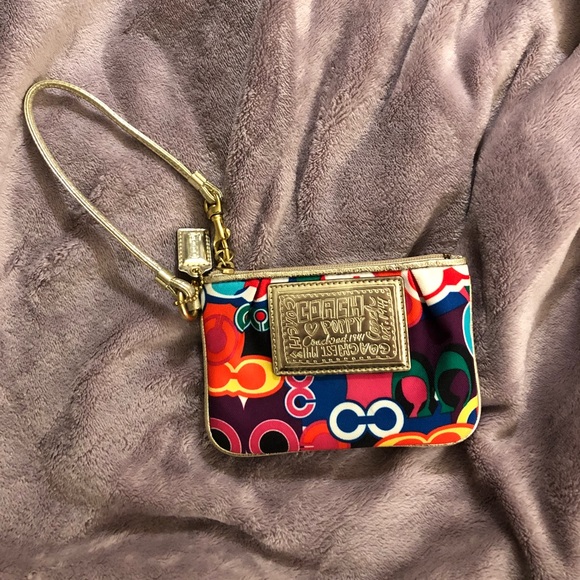 Coach Poppy Colorful Wristlet - Picture 2 of 6